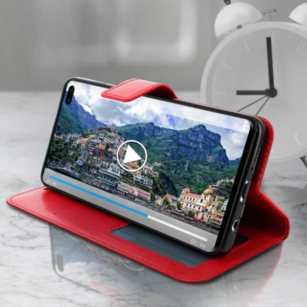 Cover til Samsung Galaxy S10 Plus Folio Wallet Cover Video Support - Rød