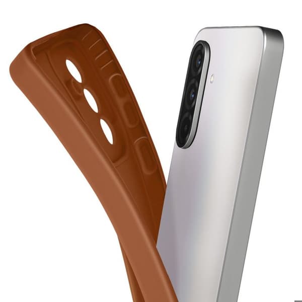 Silicone Cover til Galaxy A37 med Forstærkning til Kamerablok Brun brun