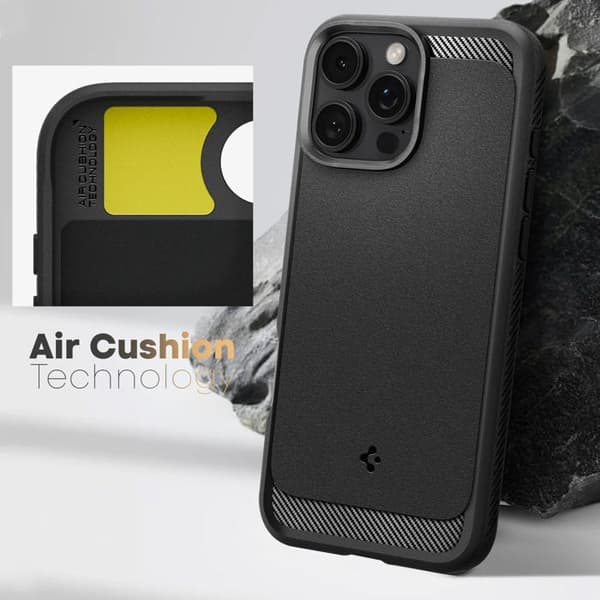 Coque MagSafe - Spigen - iPhone 16 Pro - Stötsäker - Förstärkta Hörn - Elegant Design Svart