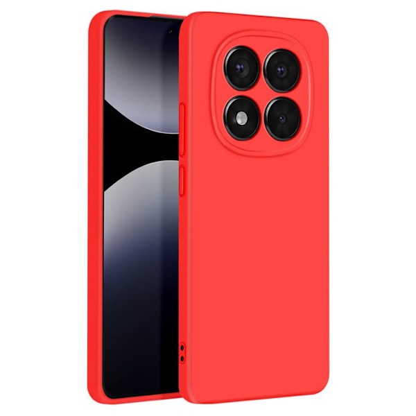 Coque för Redmi Note 14 Pro och 14 Pro Plus Semi-rigid Soft-touch Röd Röd