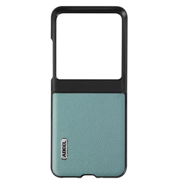 Lædertaske til Motorola Razr 40 Ultra - Abeel - Kornet effekt - Slankt design - Blå Ljusblå