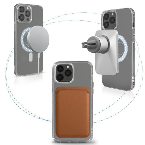 Kuori - ILMOITTAA - iPhone 13 Pro - Iskunkestävä - Magsafe - Läpinäkyvä Valkoinen Klar vit