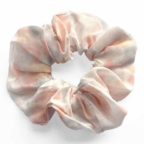 Chouchou Maxi für Haare aus sanftem Aquarellstoff Ästhetik Rosa Rosa Rosa
