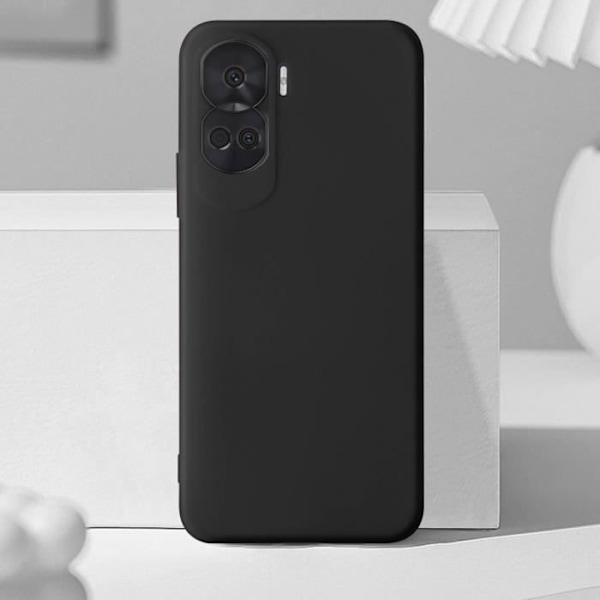 Taske til Honor 90 Lite - AVIZAR - Fast Cover - Semi-stiv - Soft-touch - Sort Svart