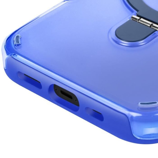 Coque MagSafe - Stødabsorberende - iPhone 15 Plus og 14 Plus - Fldbart Stativ - Blå - Bimateriale Blå