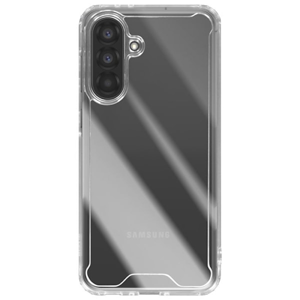 Samsung Galaxy A56 Kuori Vahvistetut Kulmat Kohotetut Reunat Läpinäkyvä Vit