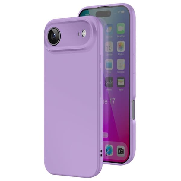 Coque til iPhone 17 Air Model Soft-Touch i blødt skridsikkert silikone lys lilla Lila