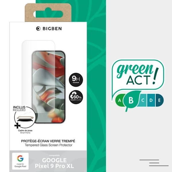 Karkaistu lasi - BIGBEN - Google Pixel 9 Pro XL - Erittäin ohut - Räjähdyssuojattu - Naarmuuntumaton Transparent