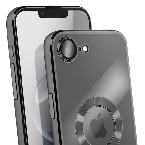 Silicone Cover til iPhone 17e Blød med Sort Kromkant Svart