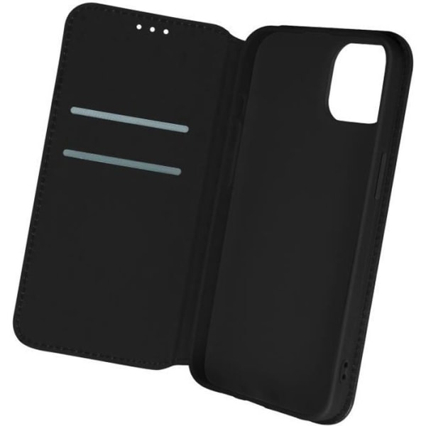 iPhone 13 Pro Case Flip Wallet Video Support Function Musta - AVIZAR - Jäykkä - Matta - Magneettinen Svart