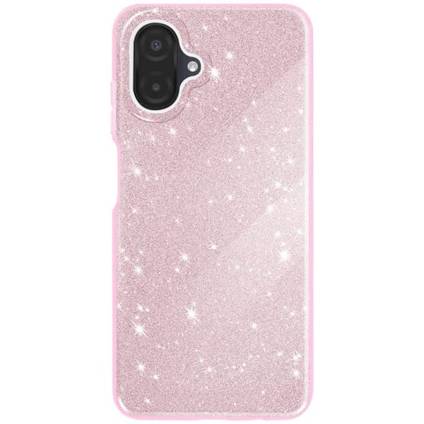 Skal för Galaxy A07 Dubbelmaterialdesign och Glittrig Rosafinish Rosa