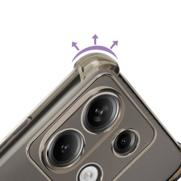 Coque Antichoc - Imak - Redmi Note 13 Pro - Blød Silikone - Forstærkede Hjørner - Translucent Sort Svart Transparent