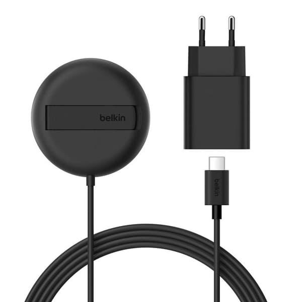 Trådløs oplader - BELKIN - Magsafe Qi2 Pad - 15W - Magnetisk justering - Foldbart stativ