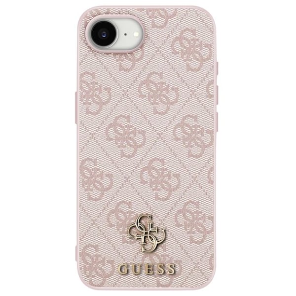 MagSafe-kuori iPhone 16:lle, painettu monogrammi ja 4G-logo, kompakti Guess, vaaleanpunainen Rosa