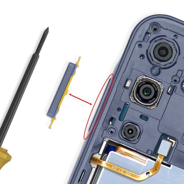 Erstatningsvolumenknap til Galaxy A15 5G Samsung Service Pack Mørkeblå Blå