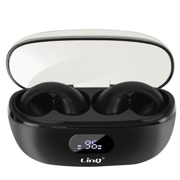 Bluetooth-kuulokkeet Air Conduction Wireless Design Clip on Micro LinQ Black Svart