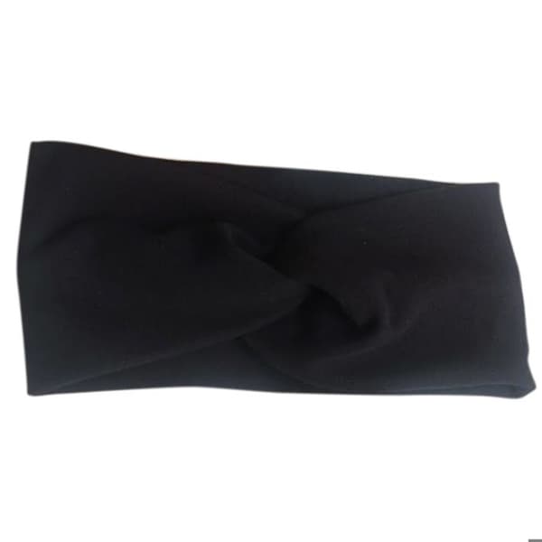 Bandeau Kryds - Blød Jersey - Sort Farve - Til Kvinder - Komfortabel og Elegant Svart
