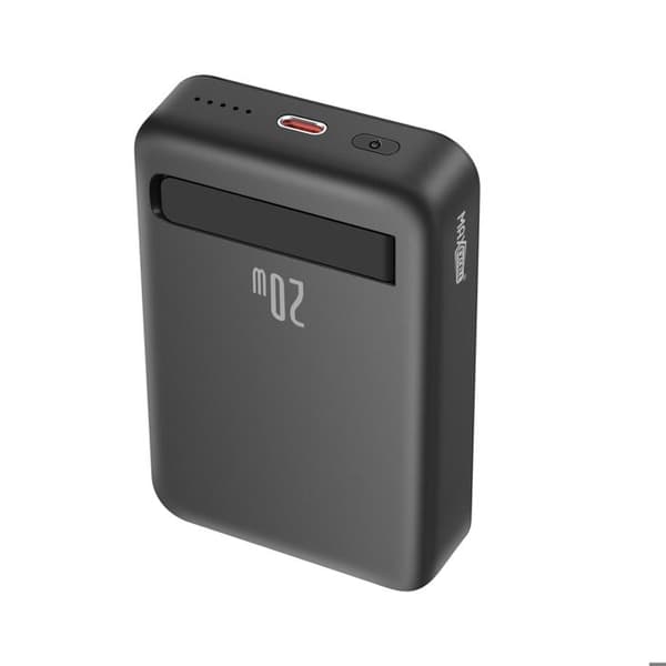 Powerbank - MAX EXCELL - 10000mAh - MagSafe - USB-C 20W - Stöder flexibel Svart Svart