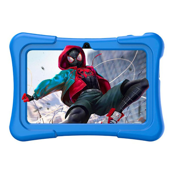 7" Opettavainen Tabletti Lapsille Android 11, Sininen Iskuja Kestävä Kuori Blå