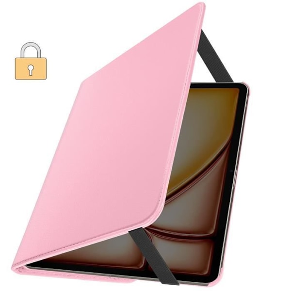 Flip Case til iPad Air 13 2024 - AVIZAR - 360 Roterende Folio - Pink - Stand Holder Rosa