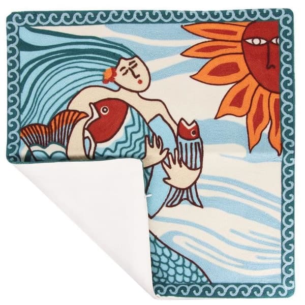 Pudebetræk - AVIZAR - Sæt af 2 - 45x45 cm - Broderede - Multifarvede Flerfärgad