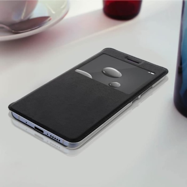Fodral med Fönster - AVIZAR - Huawei Mate 10 Pro - Hård Skal - Helt Skydd - Stöd Funktion Svart
