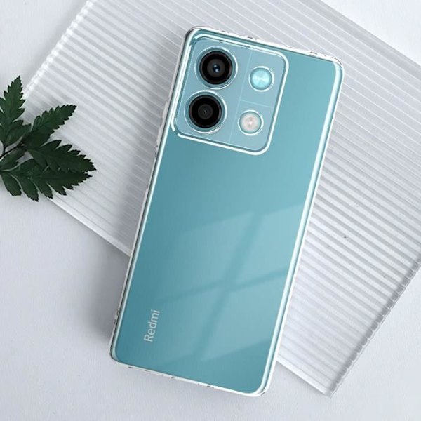 Taske til Xiami Redmi Note 13 5G - AVIZAR - Blød silikone - Gennemsigtig Transparent