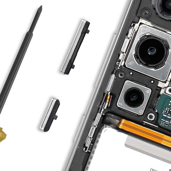 Ström- och volymknapp för Samsung Galaxy S24 FE Grå Grå