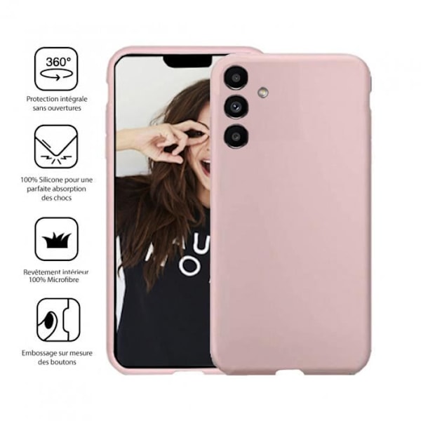 JAYM Soft Case Samsung Galaxy A13 5G / A04s -puhelimelle - Vaaleanpunainen - Mikrokuitu - Paras suoja Rosa