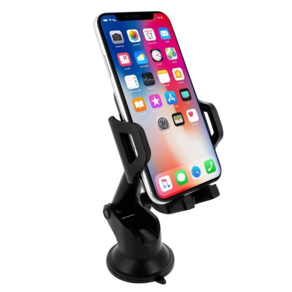 Smartphone Bilholder - Forcell - SUgekop - Rotérbar 360° - Kompatibel 47-95 mm - Sort Svart