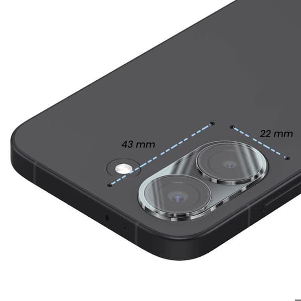 Poco X8 Pro:n läpinäkyvä monoblokki lasisuoja kameran objektiiville Vit