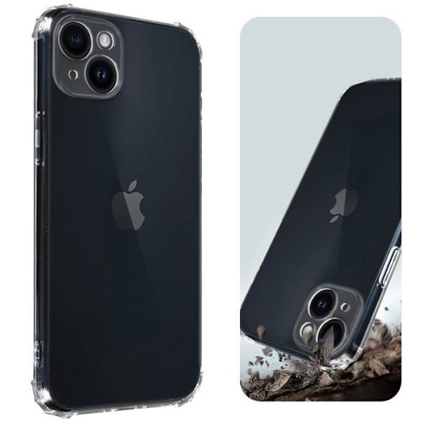 iPhone 14 Plus Fodral - AVIZAR - Soft Gel Silikon - Förstärkta hörn - Stötsäker Transparent Transparent