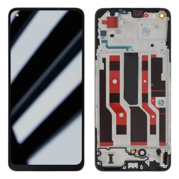 LCD-skærm - AVIZAR - Oppo Reno 8 Lite 5G - Touchscreen - Sort chassis - Nem udskiftning Svart
