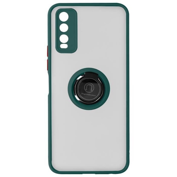 Coque - AVIZAR - Vivo Y20s - Bi-material - Metallring - Videostöd Grön Grön