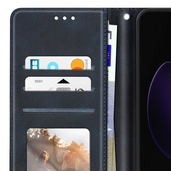 Oppo Reno 13 F:lle ja 13 FS:lle Sopiva Suojakotelo Rannekkeella, Läpällä, Tukikohdalla, Ilta Sininen Blå