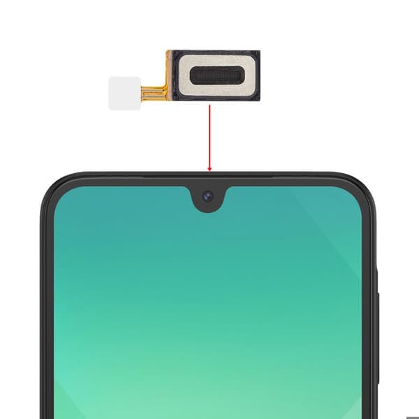 Intern Højttaler - AVIZAR - Galaxy A26 - Sort Erstatning - Integreret Flexbånd - Optimal Lyd Svart