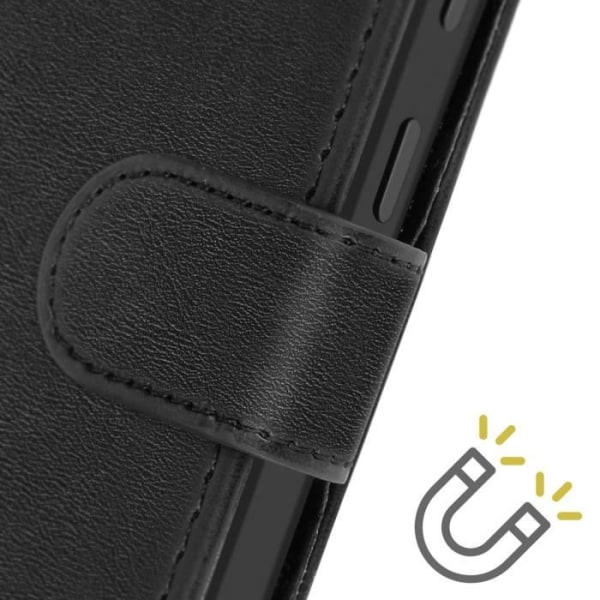 Kotelo Samsung Galaxy A55 rannehihnalle Flip Lompakkotelineen musta