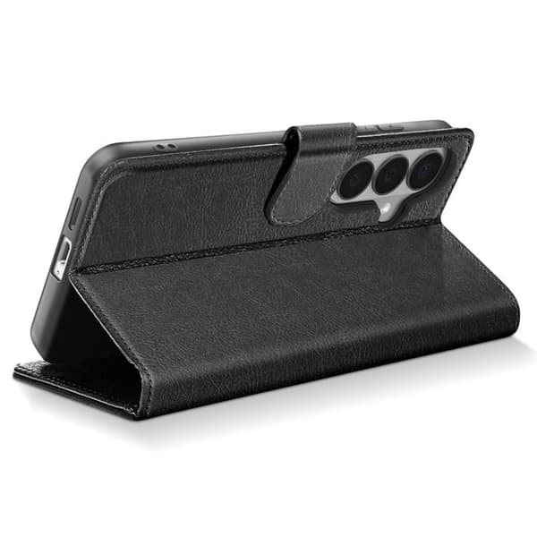 Pungetui til Galaxy S26 Serie Chesterfield Prægning Stativfunktion Sort Svart