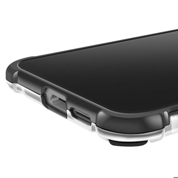 Stötsäker skal för Samsung S25 Edge med förstärkta hörn, rökig vit finish Vit