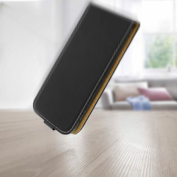Etui för Samsung Galaxy A40 - AVIZAR - Vertikalt lock - Svart - Hård skal - Slät yta Svart
