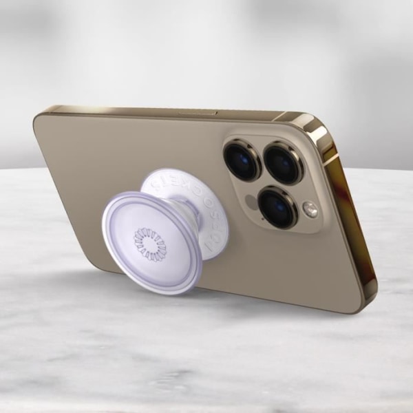 PopGrip Telefonhållare Videohållare Genomskinlig Lila Design PopSockets