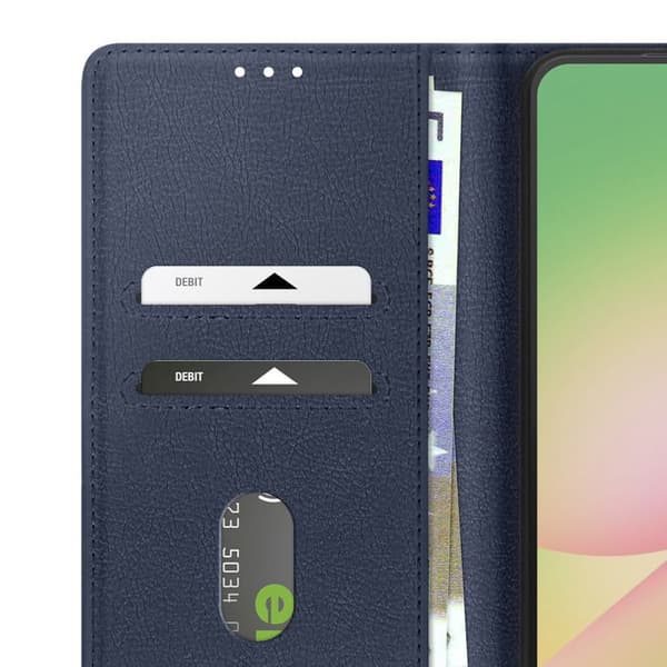 Kortholder - AVIZAR - Samsung A56/A36 - Mørkeblå - Videostøtte - Magnetisk Nattblått