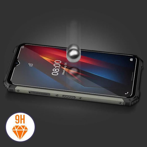 Skyddande film - IMAK - Ulefone Armor 8 - Härdat glas 9H - Ultrafin - Avfasade kanter Vit