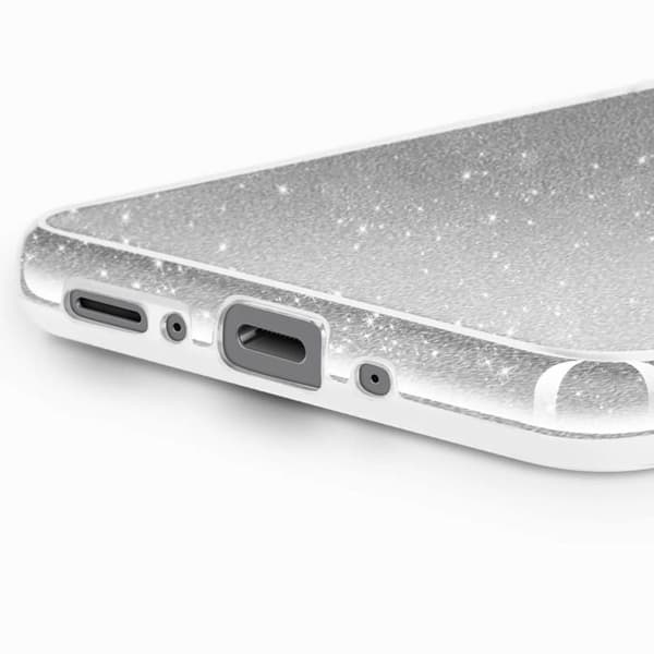 Cover - ADVARSEL - Galaxy A17 - Bi-Materiale - Glitrende Sølv - Elegant Beskyttelse Grå