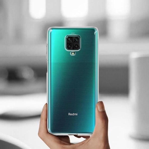 Xiaomi Redmi Note 9S / 9 Pro / 9 Pro Max etui Hærdet glasfilm Sort Outline Sort Svart