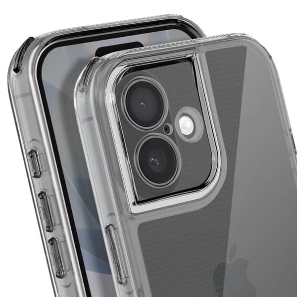 Cover til iPhone 17 - AVIZAR - Bi-Materiale - Rutsjesikker - Forstærket - Sort Svart