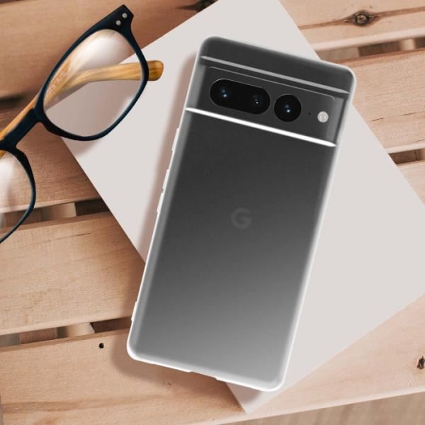 Google Pixel 7 Pro Case Silikone Gel Fleksibel Tynd og Let gennemskinnelig hvid