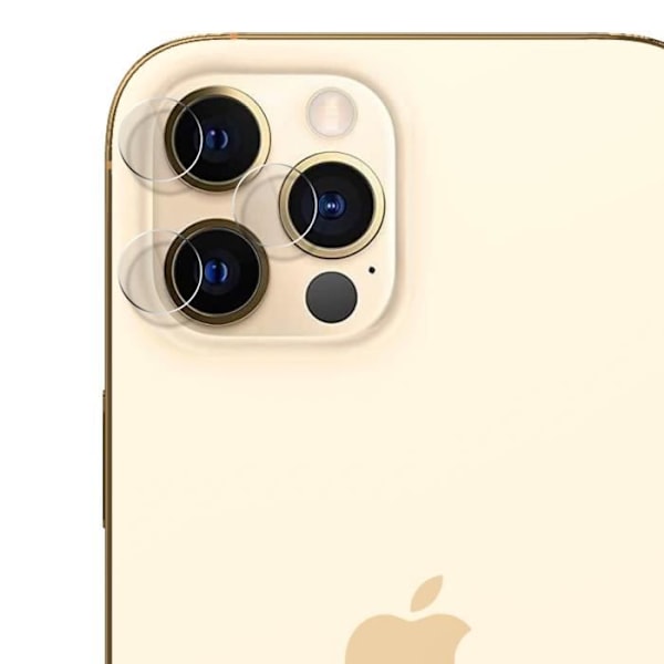 Beskyttelseskamera - Apple - iPhone 12 Pro Max - Hærdet glas - Anti-fingeraftryk - Ridsefast Vit