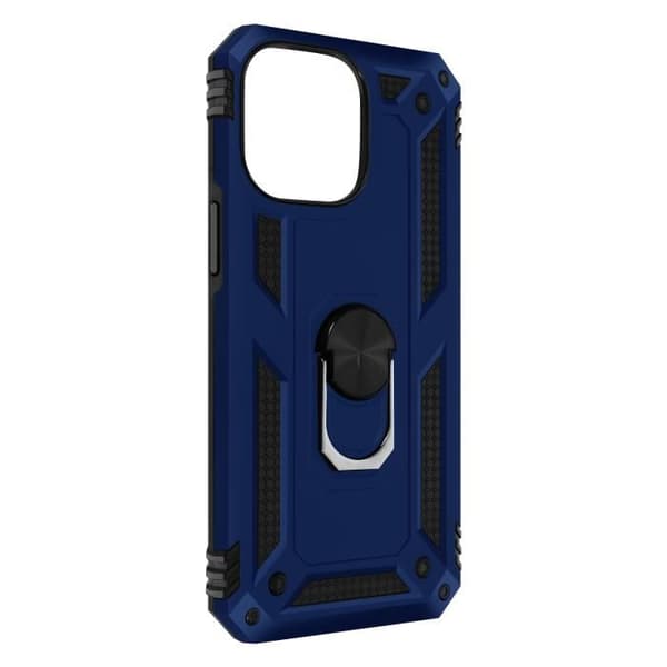 Coque iPhone 14 Pro - Stødabsorberende - Holdering - Video støtte - Mørkeblå - Hybrid Midnattsblå