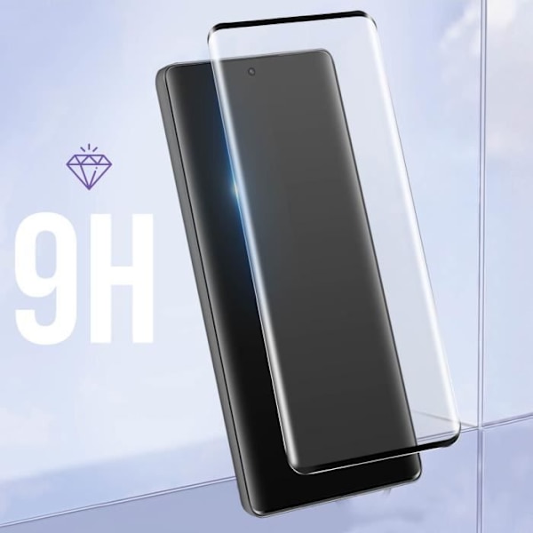 Skyddsfilm - AVIZAR - Honor Magic 5 Pro - 9H härdat glas - Böjda kanter - Anti-repa Svart